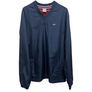 0978 Nike Activewear V-Neck Pullover Windbreaker Navy